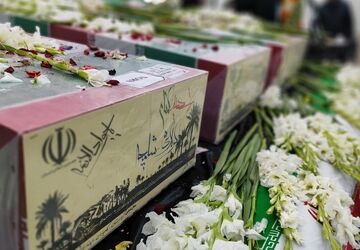 استقبال از ۴ شهید گمنام در سنندج