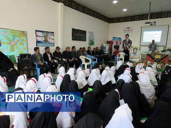 مراسم یادمان شهدای شهرستان خلیل‌آباد در مدارس
