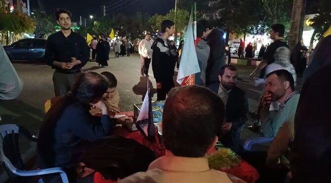 برپایی موکب دانش‌آموزان سمپاد قم