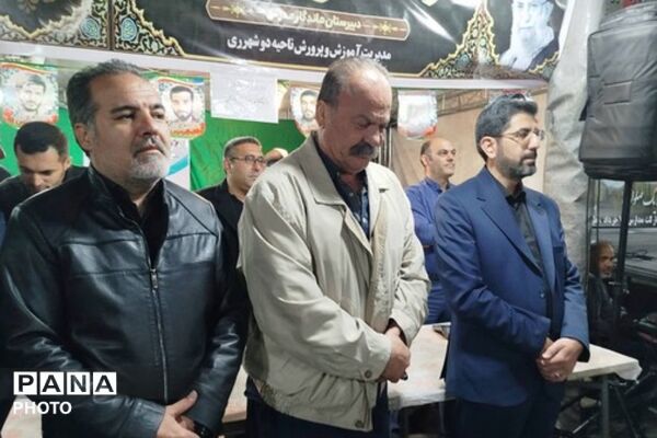 سوگواره چهلمین روز شهادت دانش آموزان ناحیه دو شهرری و مدرسه شجره طیبه در میدان نماز شهرری 