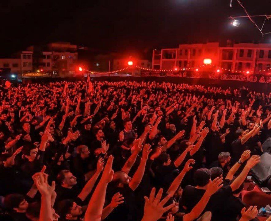 مراسم عزاداری رهبر شهید در شهر هشتگرد 