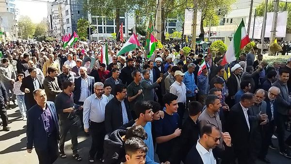 راهپیمایی مردم و مسئولان شهریار به دفاع از مردم غزه در روز قدس 
