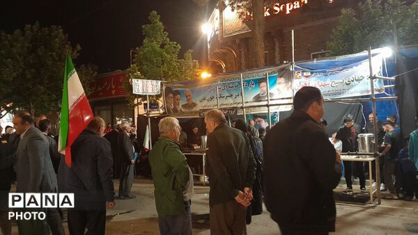 موکب  شهدای روستای آهوان در پنجاه و هشتمین شب 