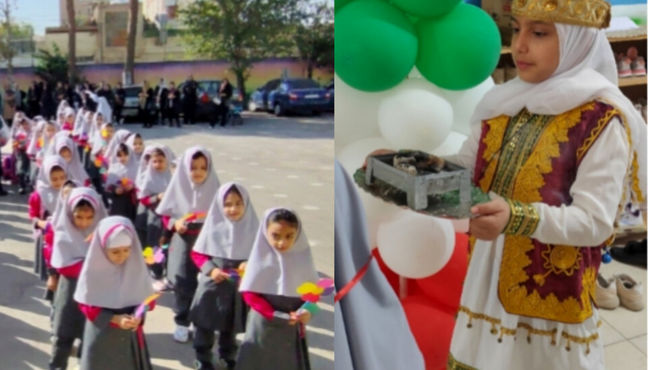 برگزاری جشن شکوفه‌ها در دبستان شاهد عبدیزدان و هیئت امنایی شجاعی 