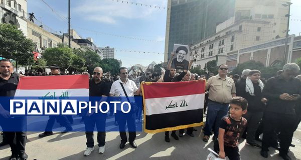 حضور پرشور مردم در تشییع پیکر مطهر رئیس جمهور و یاران همراه در مشهد مقدس