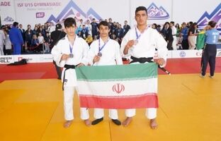 کسب ۲ مدال نقره و یک برنز برای تیم جودوی ایران در ژیمنازیاد دانش‌آموزی
