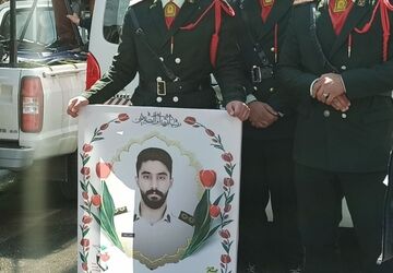 تشییع پیکر شهید والامقام سروان «حسین قبادی‌الوار» در خرم‌آباد