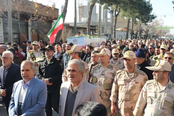 برگزاری مراسم تشییع پیکر پاک مطهر شهید مرزبانی سرهنگ دوم هادی سدیدی