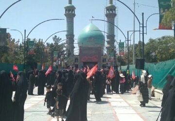 مراسم ویژه جاماندگان اربعین در آستان مقدس امام‌زاده محمد (ع) کرج