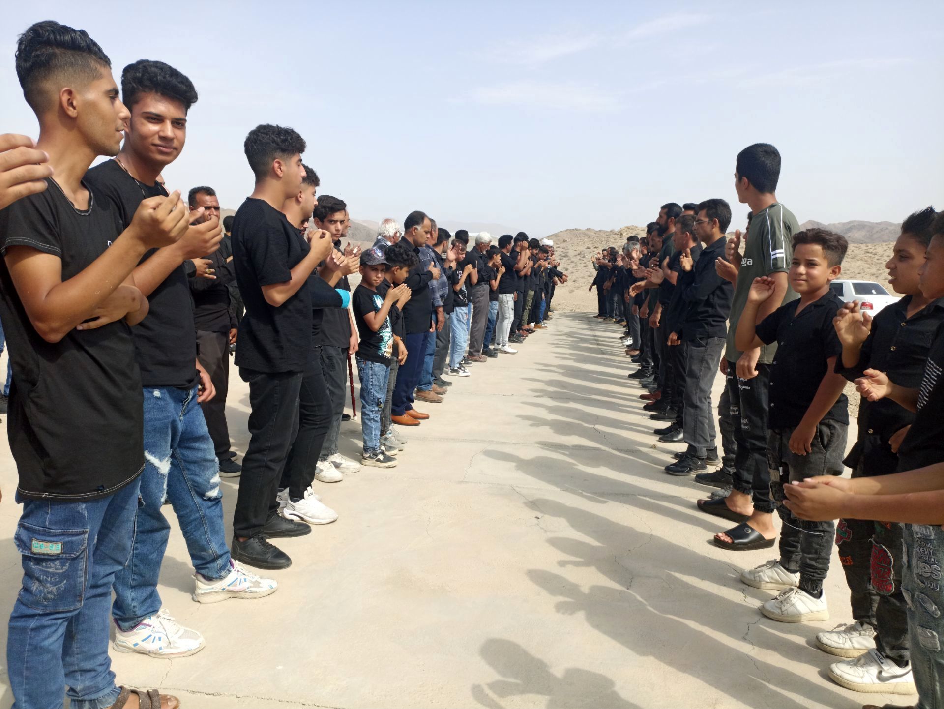 مراسم عزاداری تاسوعا در روستای دهستان پایین