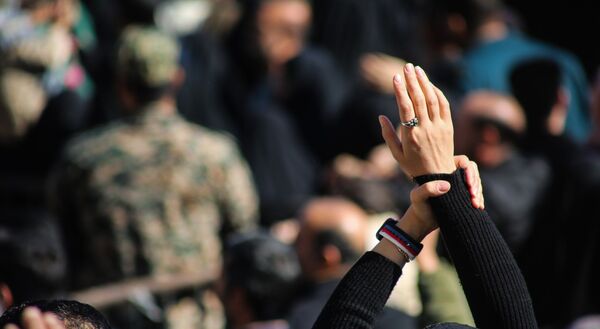مراسم تشییع پیکرهای ۷ شهید گمنام در کرمانشاه