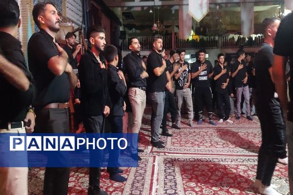 مراسم عزاداری شب تاسوعای حسینی در مسجد جامع شهر بار