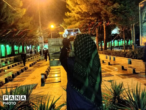 تدفین پیکر مطهر شهید مهدی عمارلو در بهشت فضل شهرستان نیشابور