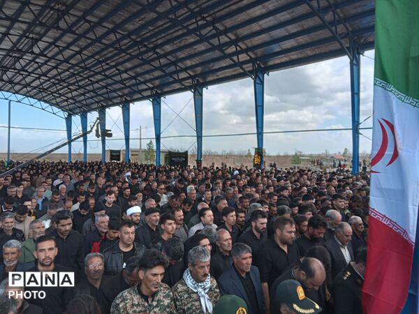 مراسم تشیع پیکر مطهر شهید علی اکبر خوافی در میان‌جلگه روستای سالاری 