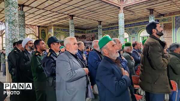 مراسم گرامیداشت چهلم امام شهید در گلزار شهدای  شهر بار نیشابور-۱