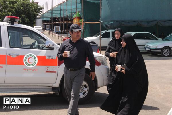 بازدید مشاور استاندار البرز از بخش‌های خدمت‌رسانی به زائران رهبر شهید