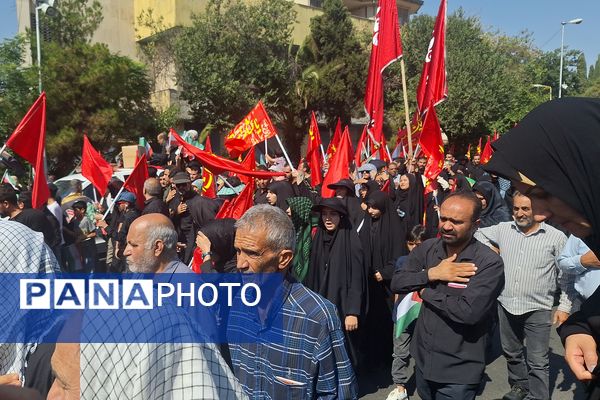 مراسم راهپیمایی جاماندگان اربعین حسینی در شیراز