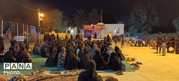 طنین فریاد مظلومیت دردانه اباعبدالله(ع) در روستای نصیرائی میناب