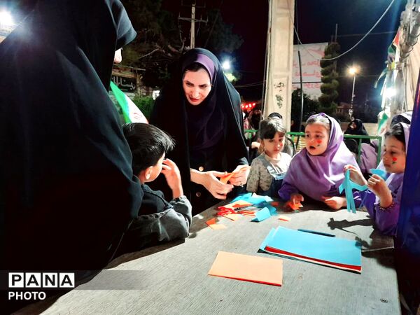 موکب دبستان سرای امید در پاتوق نوجوان مبارز تفت