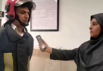 روایت دانش آموز خبرنگار ناحیه ۲ از حضور آتش‌نشان در مدرسه پوررضایی