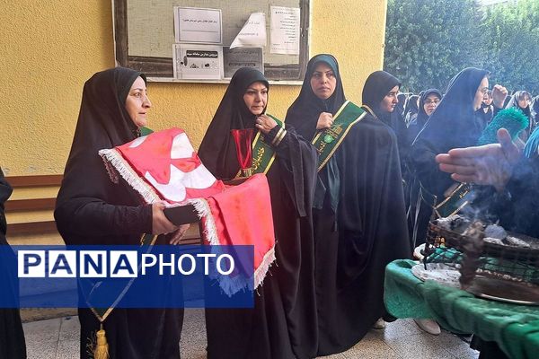 مدراس شهرستان قدس میزبان پرچم حرم امام حسین (ع) و شهید گمنام 