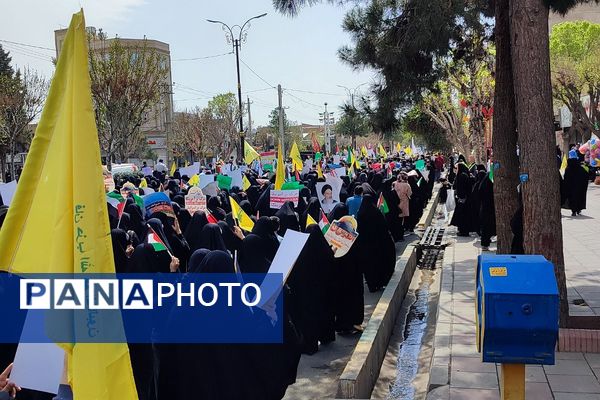 حضور پرشور مردم و مسئولان رباط کریم در راهپیمایی روز قدس