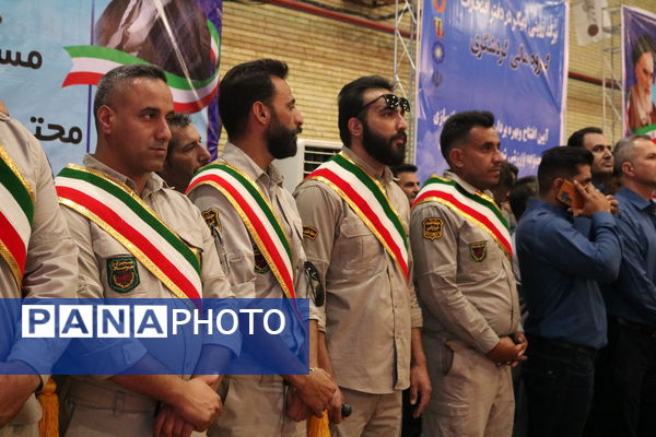 آیین افتتاحیه ورزشگاه شهید شهابی در شهرستان بافت