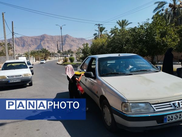 پیاده‌روی دلدادگان جامانده از کربلا در حاجی‌آباد