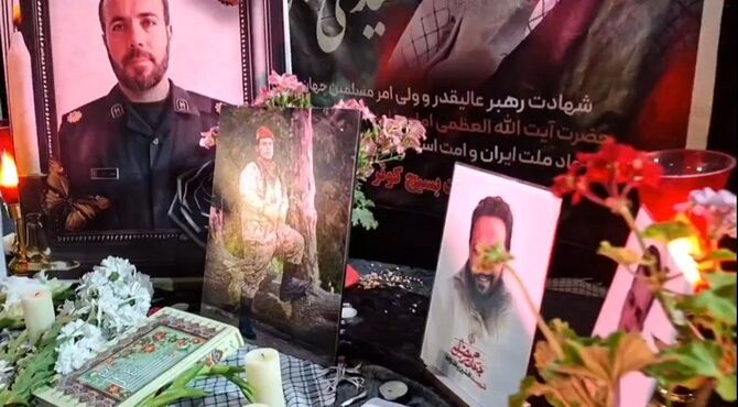 مراسم چهلم شهدای جنگ رمضان در آذرشهر