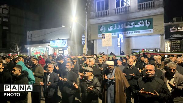 نوزدهمین شب حماسه باشکوه مردمی در مشکین‌دشت