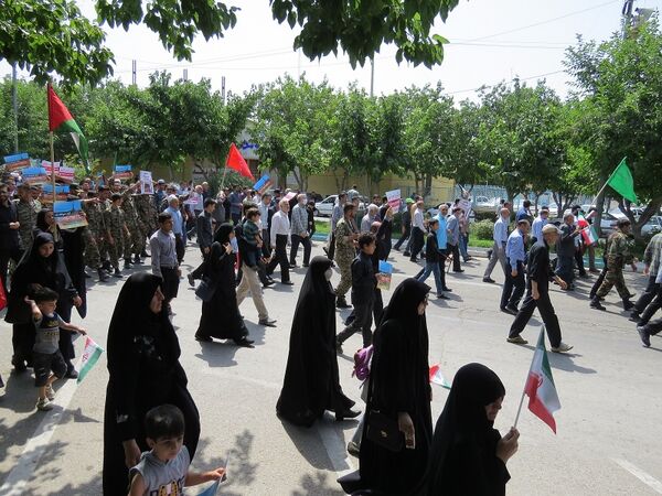حضور پرشور مردم شهرستان بجنورد در راهپیمایی حمایت از غزه 