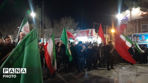 دسته های عزاداری شبانه در تجمع شهرستان نیشابور 