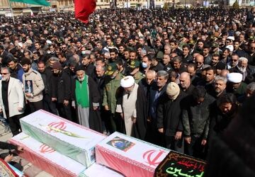 تشییع پیکرهای پاک شهدای حملات جنایتکارانه آمریکایی و صهیونیستی