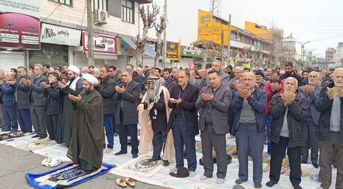 اقامه نماز عید سعید فطر در شهرستان صومعه‌سرا