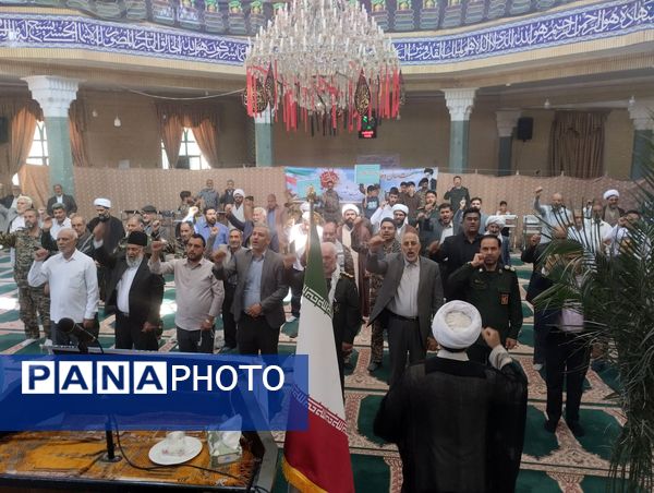 میز خدمت آموزش و پرورش باخرز در نماز جمعه