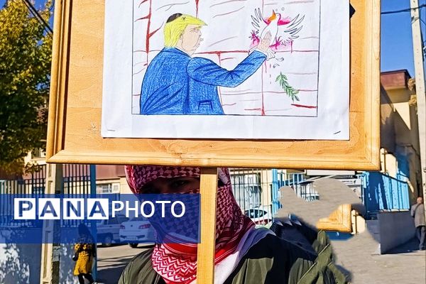 نسل بیدار انقلاب؛ خروش دختران شاهد فاطمه‌زهرا(س) شهرکرد مقابل استکبار جهانی