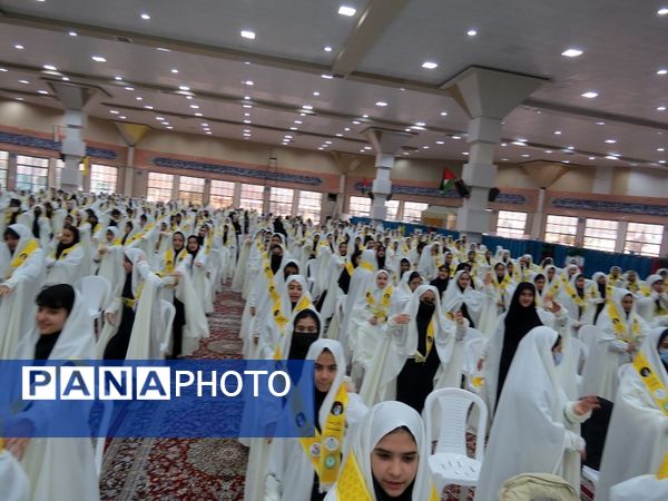 تمرین آمادگی گروه پیشتازان برای اجرا در اجلاسیه سراسری نماز