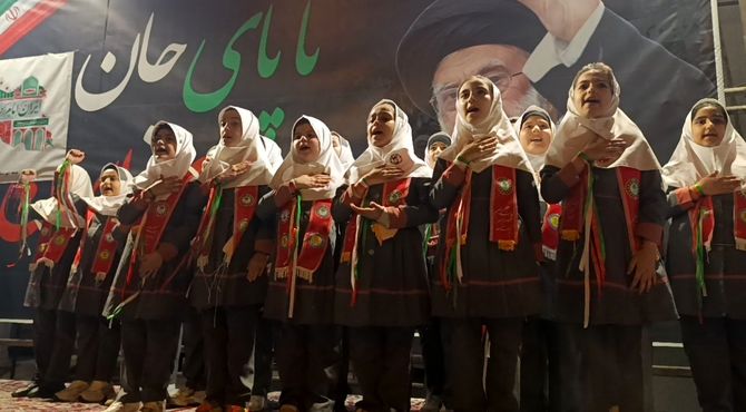 اجتماع دختران جان فدا و انقلابی در خلخال
