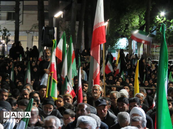 خروش مردم  خلیل آباد در حمایت از رزمندگان اسلام