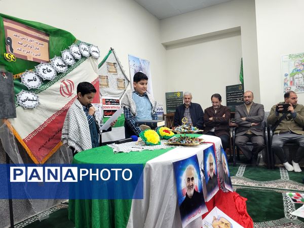بزرگداشت حماسه ۹ دی در مدرسه نور ایمان منطقه پردیس 