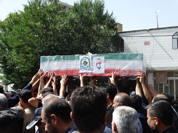 مراسم وداع با شهید «امین عسگری» در گهرو