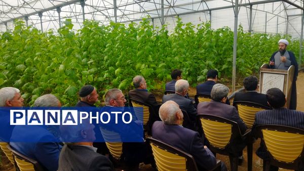 بازدید از گلخانه نمونه خسروشاه در هفته بسیج