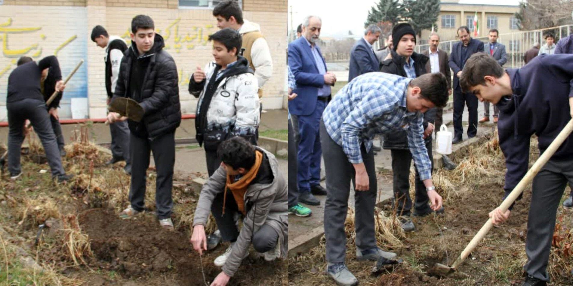 پویش نهال کاری در دبیرستان دانشگاه بوعلی همدان