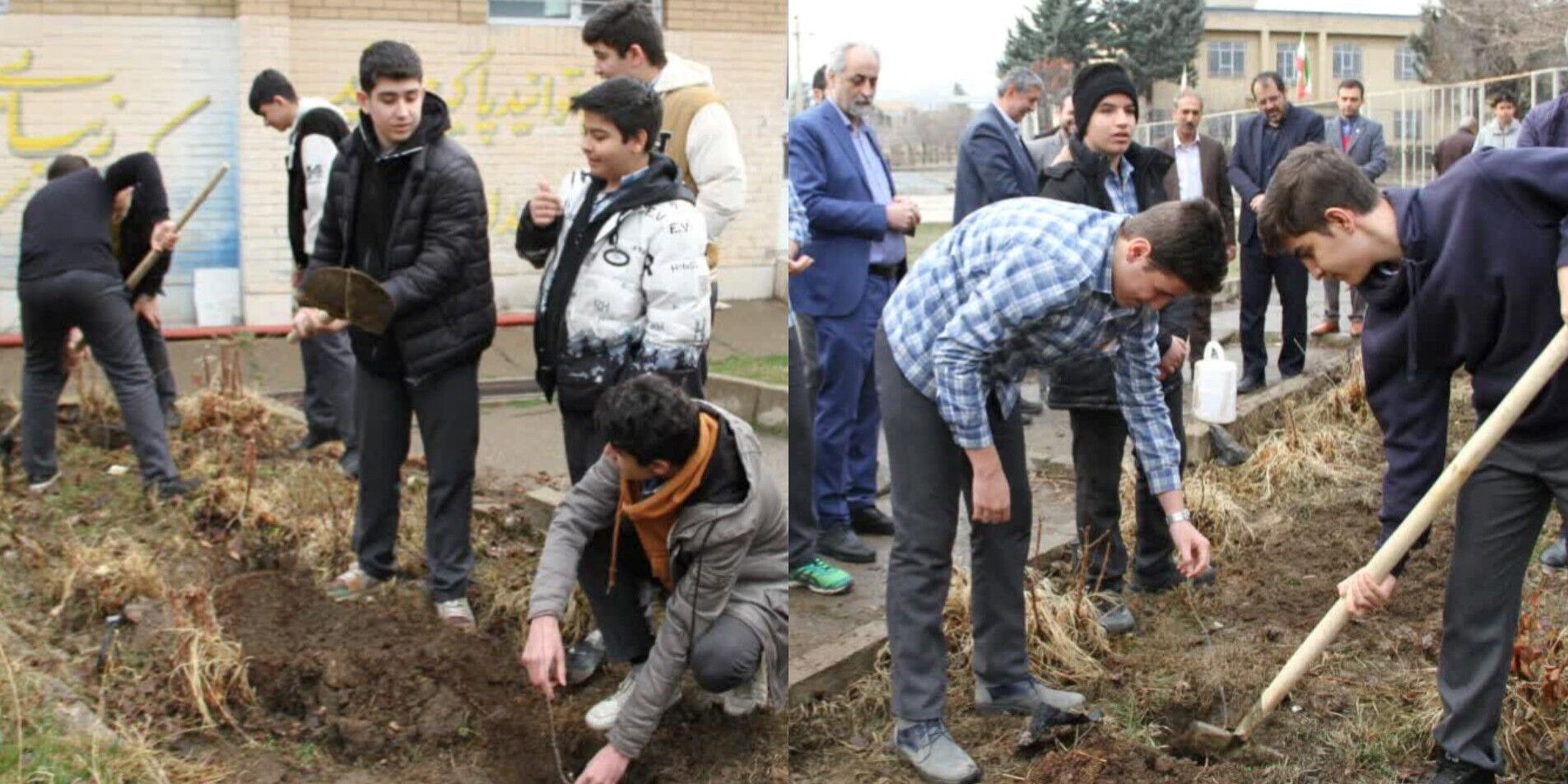 پویش نهال کاری در دبیرستان دانشگاه بوعلی همدان