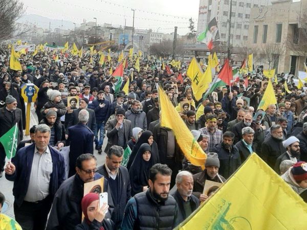 مراسم تشیع نمادین پیکر شهید سید حسن نصرالله در مشهد