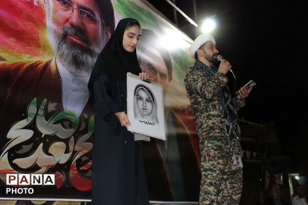 مراسم سازمان دانش‌آموزی فاروج به یاد دانش‌آموزان شهید میناب