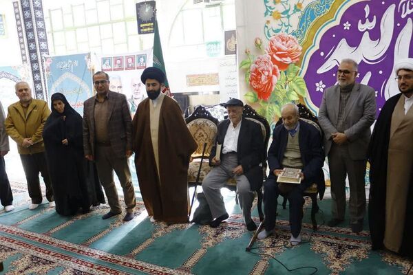 حضور امام جمعه فیروزکوه در جمع معتکفین مساجد شهرستان