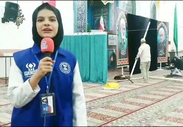 اعتکاف نوجوانان در  مصلی شهر خانببین