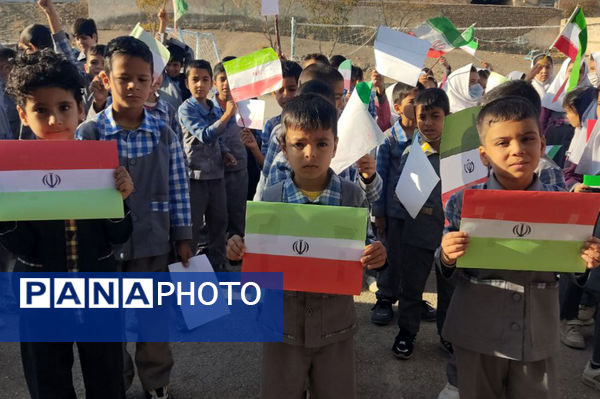 مراسم صبحگاهی دبستان شهید رحمت الله قلعه یزدانی و آموزشگاه آیت الله اراکی