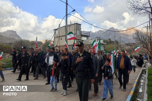 مراسم راهپیمایی اربعین شهادت قائد امت در شهر بار نیشابور-۱